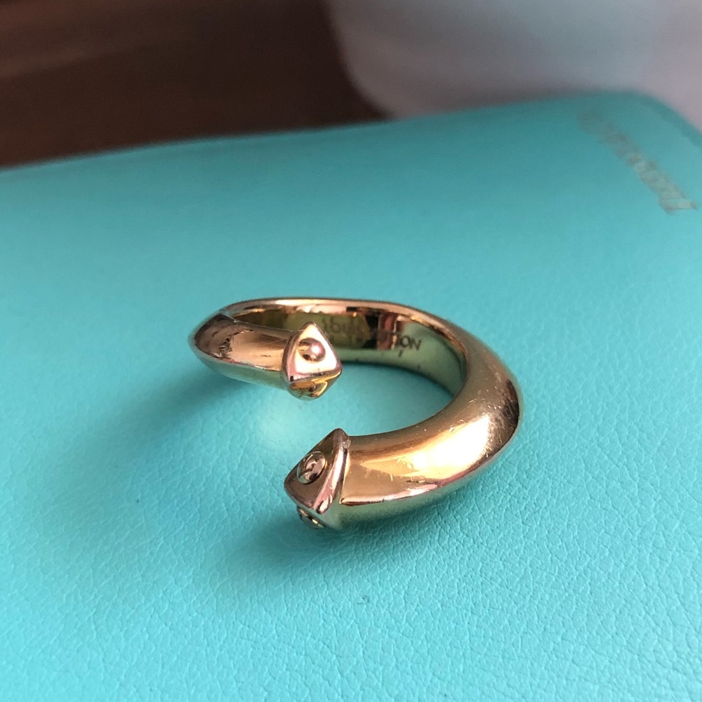 Authentic Louis Vuitton costume jewelry gold ring